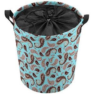 Cool Paisley Patroon Wasmand Opvouwbare Wasmand Opbergmanden met Handgrepen voor Slaapkamer Badkamer