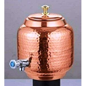 Red Carpet Pure Gehamerd Koper Water Dispenser Met Tap Matka Water Kruik Koperen Pot 4 Liter Koperen Kruik Met Tap