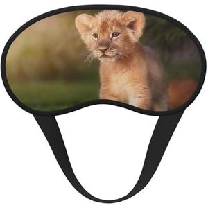 WSHFFILO Art Lion Printed Blackout Sleep Mask Travel Oogmasker