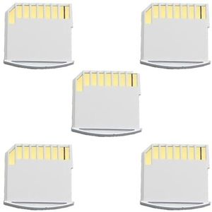 CY 5 stks Micro SD TF naar SD kaart Kit Mini Adapter Laag Profiel voor Extra Opslag Lucht/Pro/Retina Wit