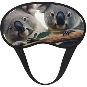 Grappige Koala's Slaap Oogmasker voor Vrouwen Mannen Zacht en Comfortabel Slaap Masker Verduisterend Slaapmasker voor Reizen Yoga Nap Shift Werk