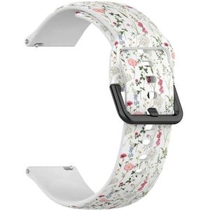 Compatibel met Garmin Forerunner 965, Forerunner 955/955 Solar, Forerunner 945/945 LTE (Tender Floral Wildflowers Rose Lily Camelia Zonnebloem) 22 mm zachte siliconen sportband armband armband,