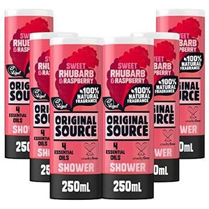 ORIGINAL SOURCE Source Douchegel Rbarber & Framboos, 250 Ml, 6 Stuk