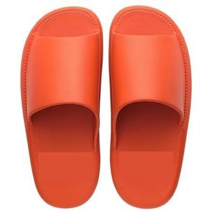 Badslippers Zomerpantoffels for dames en heren, thuisbadkamer en buitencomfort voor douchen en binnengebruik(Orange,45 EU)