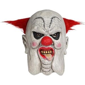 Enge clown, Halloween Griezelig Latex Clown Masque met Haar, Carnaval Halloween-feest gezichtsbedekking voor maskerade