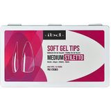 IBD Soft Gel tips, medium stiletto, 504 stuks, 12 maten, gemaakt in de VS, transparante nageltips, zachte geltips voor nagelverlenging, medium stiletvorm