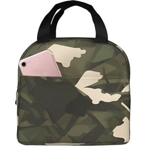 GeRRiT Leger Camouflage Gedrukte Geïsoleerde Lunch Bag Draagbare Lunch Bag Draagbare Opbergtas