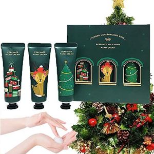 Handcrèmeset, mini-handcrème, hydraterende crème, verzorgingscrème, kerstverzorgingscrème, plant geur, handverzorgingscrème voor droge handen, ruwe, gebarsten handen, cadeauset voor vrouwen, vriendin, mama (C2)