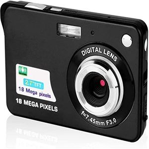 Videocamera Vlogcamera Recorder Mini Digitale Camera for Fotografie Vintage Compact Photo Recorder 2.7 Tft-scherm Draagbare Dv Selfie Retro 18MP Video Camcorder(16G SD Card,Nero)