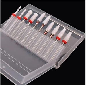 Mozulon 10 stuks keramische 3/32 nagelboortjes, professioneel, for kristalnagelverlenging(SET28-H1)