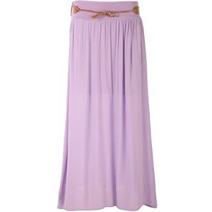 FASHION YOU WANT Zomerrok voor dames, maat 36/38 tot maat 48/50, lange maxi-rok, strandrok, UMG zomerrok, lang, Amber, boho, retro, maxi-rok, paars, 48/50