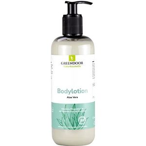 GREENDOOR Bodylotion Aloë Vera spaarverpakking 500 ml, veganistisch, natuurlijke cosmetica, bodylotion met biologische shea, zonder siliconen/parabenen, lichaamsmelk bij droge huid, bodylotion voor