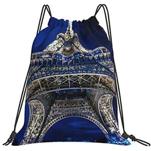 351 Gymtas met trekkoord 42 x 36 cm, Eiffeltoren gymzak, lichtgewicht sportzak, waterafstotendheid kindertas met trekkoord, voor wandelen, verjaardag, reizen, Tas met trekkoord 652, 36x42cm