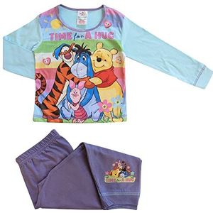 Meisjes Winnie The Pooh Pyjama Tigger Eeyore Knorretje, Turkoois, 4-5 Jaren