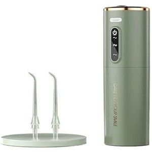 Draagbare waterflosser USB oplaadbare flosser 280 ml elektrische tandenreiniger 3 modi waterdichte flosser (Color : Green)