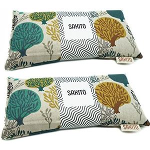 Warmtekussens voor magnetron (25 x 12 cm), natuurlijk warmtekussen voor menstruatieklachten, warm of koud, grote warmte-isolatie, zeer duurzaam, hoogwaardige stof, lavendelgeur