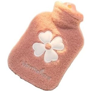 Warmwaterkruik 500/1000 ml waterfles warme buik handen warm water zak handwarmer bloem warmwaterkruik zak water warmer warm water zak (roze - 500 ml)