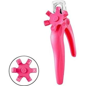 JINGYAN nagelknipper Professionele U-vormige nagelknipper, Nail Tip Trummer False Tips Kleurrijke Edge Cutters, Teenail Scissors Tools Manicure Tool(Rose red)