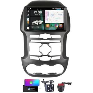 Android 13 Autoradio 9 Duim Touch Display Voor Ford Ranger 3 2011-2015 Met Draadloze Carplay Android Auto/4G WiFi/FM RDS DAB+/BT 5.0/Bediening op het stuur + Camera en DVR(NF-5)