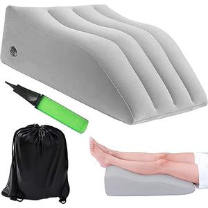 Venkkussen, beenverhogingskussen, opblaasbaar kussen: wigkussen, bed, beenkussen, comfortabel beenkussen om te slapen, aderkussen voor de benen, draagbaar beenkussen, hoog ligkussen, steunkussen voor