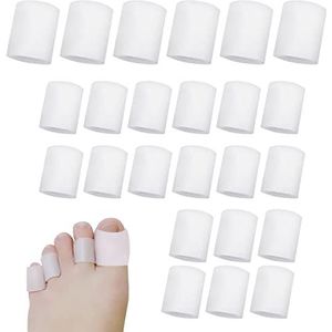 30 stuks teenbeschermers van siliconen, 24 stuks teenbeschermers, 6 stuks, voorkomt eelt enz.