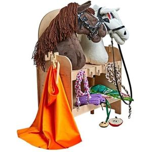 KHT ARIA SHOP | Hobby Horse | stal voor 2 hobby-paarden | paardenstaal voor hobby paard & steekpaarden (levering zonder paarden)