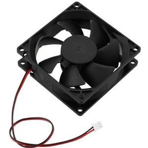 Be In Your Mind 1 st 80mm x 80mm x 25mm Borstelloze Koelventilator DC 24V 0.15A Dual Kogellager Fan 2Pin Plastic 8025 7 Blades Koelventilator Zwart