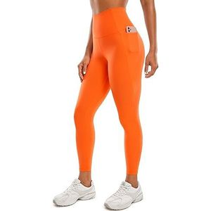 CRZ YOGA Women's Butterluxe Gym Leggings 25''- High Waisted Workout Leggings met Zakken Boterzachte Yoga Leggings Neon oranje L