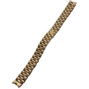 YingYou 13 Mm 17 Mm 20 Mm 21 Mm Roestvrij Stalen Band Herenhorloge-accessoires 20 Mm Compatibel Met Rolex Waterdichte Dameshorlogeband (Color : Gold, Size : 17mm)