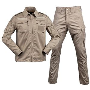 Tactische Militaire Pakken, Broek, Ripstop, Wandelbroek Cargobroek, voor Bergbeklimmen Fietsen Reizen Militaire Training(Khaki,3XL)