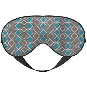 Blauw grijs rooster afdrukken veelzijdige rust helper, zacht slaap oogmasker dubbelzijdig voor yoga, kamperen, zacht slaap oogmasker