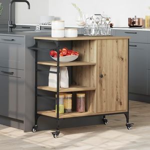 Stijlvol Nachtkastje met Lade en Eiken Afwerking voor de Slaapkamer