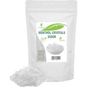 Mentholkristallen - 200 gr - Verkoelend en verfrissend effect, Gebruikt als ingrediënt in cosmetische formuleringen, saunaaccessoires, sauna-infusie, 100% natuurlijke muntolie