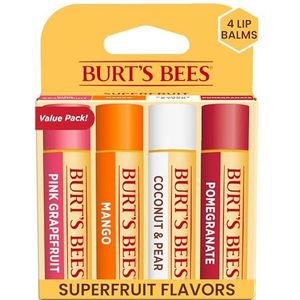 4-delige Burt's Bees 100% natuurlijke lippenbalsem