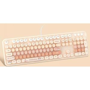 QPSJXN Wired Mapturewriter Toetsenbord met 104, voor kantoorgebruik, afneembare ronde keycap (oranje)