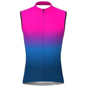 YGLEEULI Fietsjack Heren Fietsvest voor Mannen Mouwloos Fietsvest Winddicht Mountainbike Fietsen Mouwloze Jersey (Fietsbroek 6,5XL)