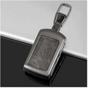 Autosleutel beschermhoes Zinklegering Autosleutel Case Cover Shell Houder Fob Voor S60 S90 XC40 XC60 XC90 V90 Sleutelhanger Auto Accessoire Sleutel Shell(Grey chain)