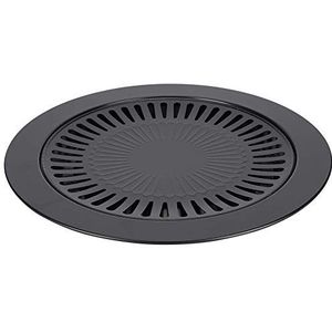 BBQ-Toro Gietijzeren grillplaat, 41,5 x 27,5 cm, omkeerbare plaat, geëmailleerd, aan beide zijden bruikbaar, geschikt voor BBQ, gasgrill, houtskoolgrill