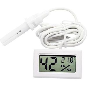 Mini LCD Digitale Thermometer Hygrometer Gauge Tester Probe Incubator Aquarium Temperatuur Vochtigheid Meter Sensor Detector(Square White)