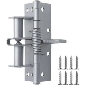 Deurveerscharnier, IJzeren zelfsluitende deurscharnieren veelkleurig(Silver)