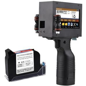 Handheld inkjetprinter, Handheld Printer Draagbare Inkjet Printer 2D Code Printer Met 4.3-inch LED Touch Screen Sneldrogende Inkt,Kantoorprinter(Printer witn ink)