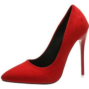 KOOll Dames Hoge Hakken Pumps Puntschoen Stiletto Pumps Gesloten Teen Klassieke Avond Bruiloft Hofschoenen Hak