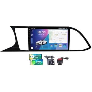 Android 13 Autoradio 2 DIN Compatibel met Seat Leon 3 2012-2020 9 Inch Touchscreen Carplay en Android Auto met Bluetooth 5.0/FM RDS/Bediening op het stuur/Achteruitrijcamera(NF-7)