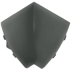 DQ-PP afdekprofiel binnenhoek, Oxid, 23 x 23 mm, pvc, keukenstrip voor het werkblad, afdekprofiel voor in de keuken, wandafsluitprofiel, tafelbladprofiel