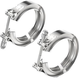 2 stuks 1,5 inch 38 mm standaard V-bandklem turbo downpipe uitlaatpijp V-bandklem V-klem auto-accessoires(2.36inch)