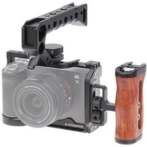 Camerabehuizing Metalen frame, beschermende framebehuizing, camerakonijnenkooi en konijnenkooiset, camera-accessoires (Color : Rabbit Cage+Handle+3/8 Handle)