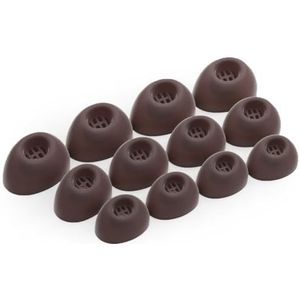 Okuli 12 x Siliconen Oordopjes Puntje voor Jabra Elite 10 Oortelefoons Hoofdtelefoons in Bruin