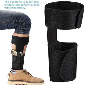 Gexgune enkelholster, antislip verborgen holster Beendraagholster met kuitriem Tijdschriftenzakje voor verborgen dragen
