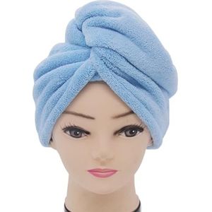 QAUUCP Microfiber Haarhanddoek Care Cap met Knop Super Absorberende Haar Handdoek Wrap Sneldrogende Haar Wraps voor Vrouwen Badkamer Accessoires Haardroger Cap (001, 4 stuks)