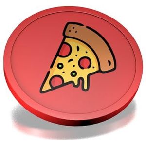 CombiCraft pizza consumptiemunten rood - diameter 29mm - 100 stuks - transactiemiddel of betaalmiddel voor festivals, evenementen en horeca